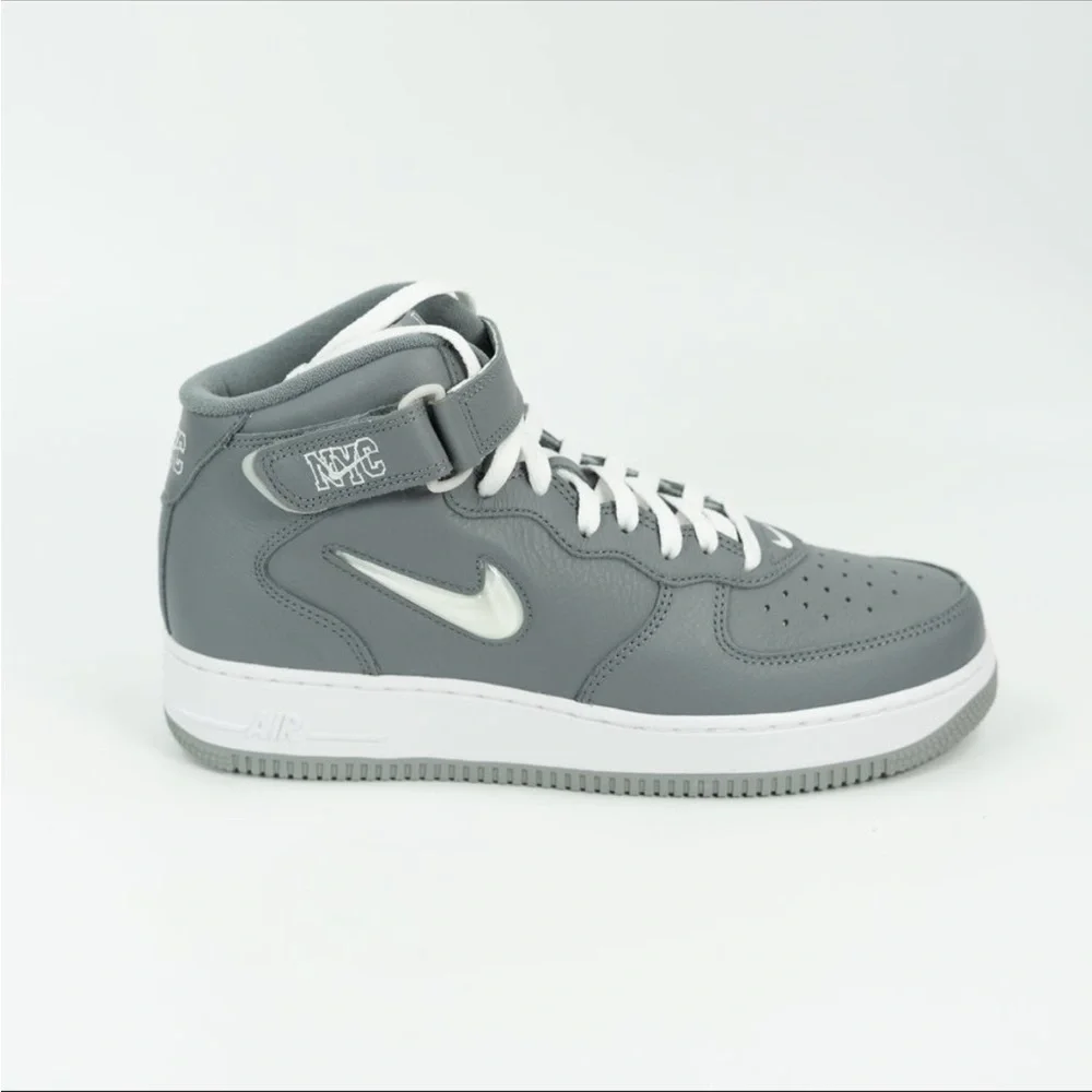 Nike air force 1 mid jewel QS ‘NYC - cool grey’ DH5622-001 2021 size 9.5 - Picture 2 of 8